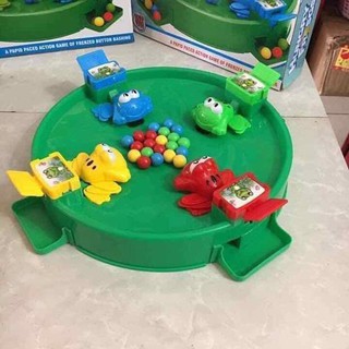Bộ đồ chơi ếch ăn kẹo (bộ ếch nhiều bi) cho cả gia đình 4 người chơi - Đồ chơi trẻ em 3 4 5 6 tuổi