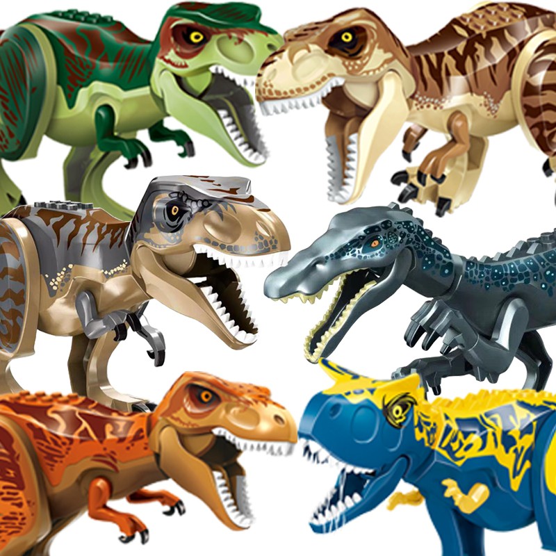 ❃Đồ chơi giáo dục xếp hình khủng long Lego Raptor Tyrannosaurus công viên mô Jurassic My World Boy