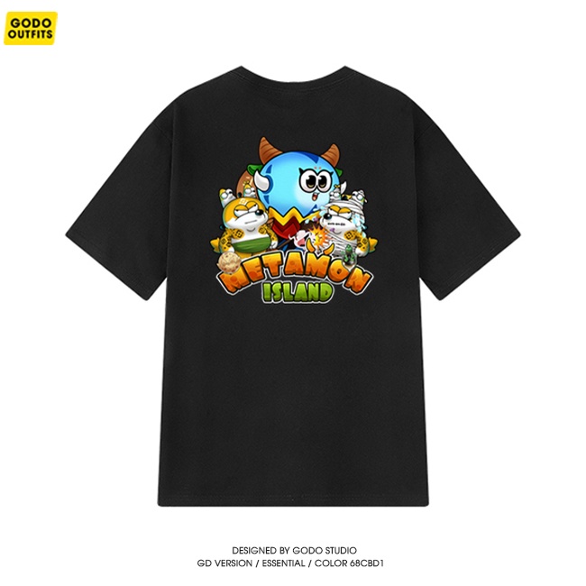 Áo thun tay lỡ nam nữ form rộng local brand GODO OUTFITS In RACA METAMON RICH chất liệu primeum cotton 100%