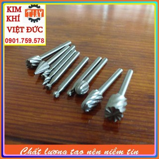 Bộ 10 mũi khắc, mài, làm lũa HSS cao cấp