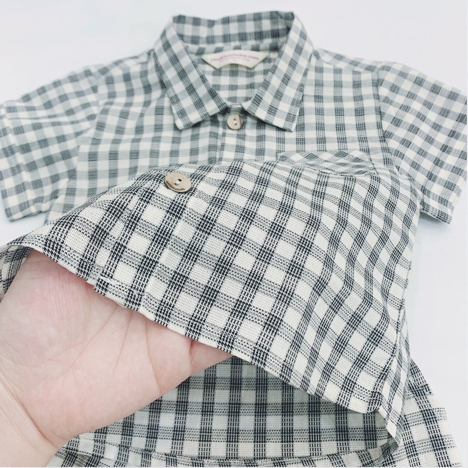 Quần áo trẻ em - Set sơ mi siêu dễ thương cho bé trai 0-36thang