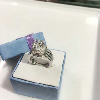 Nhẫn bạc xi bạch kim cao cấp dành riêng cho các chị em.