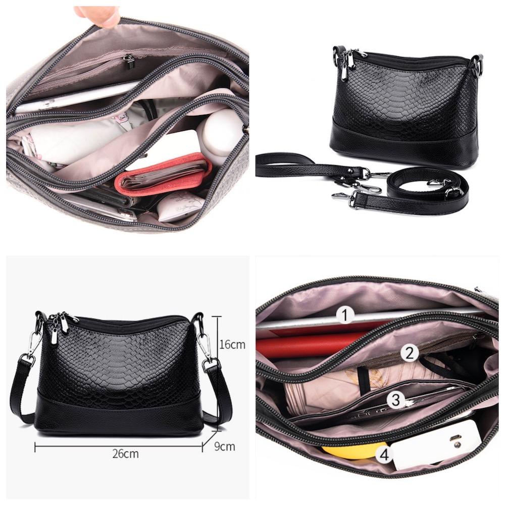 Túi Xách Da Cá Sấu Mềm Nhiều Ngăn Thời Trang Cho Phụ Nữ Trung Niên 2022