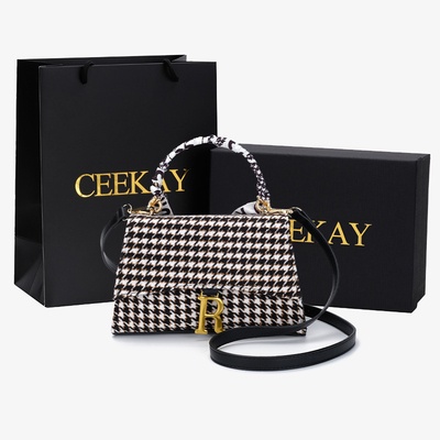 🌸Hàng Order🌸 Túi Xách Nữ CEEKAY Họa Tiết Nắp Gập Khóa Dính Quai Sách Phối Da Sang Chảnh Nữ Tính 🌸Hàng Quảng Châu