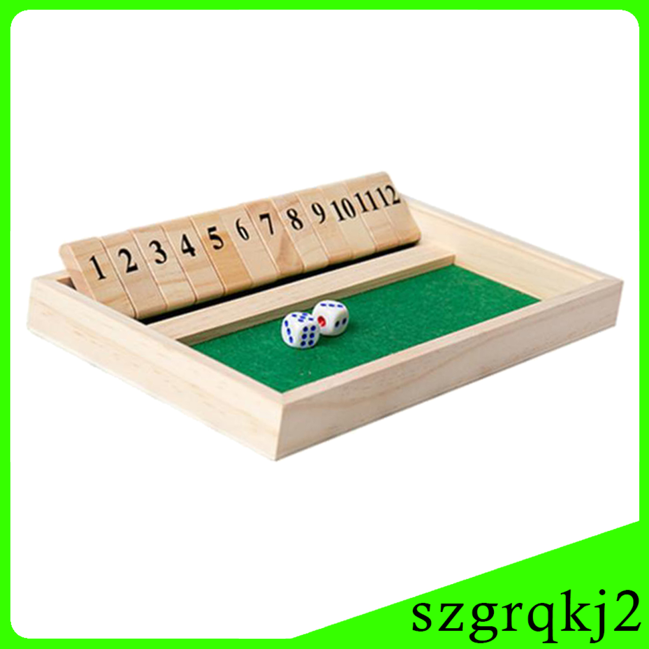Newest Shut The Box Game - 12 Numbers Wooden Dice Game Wooden Number Board Game