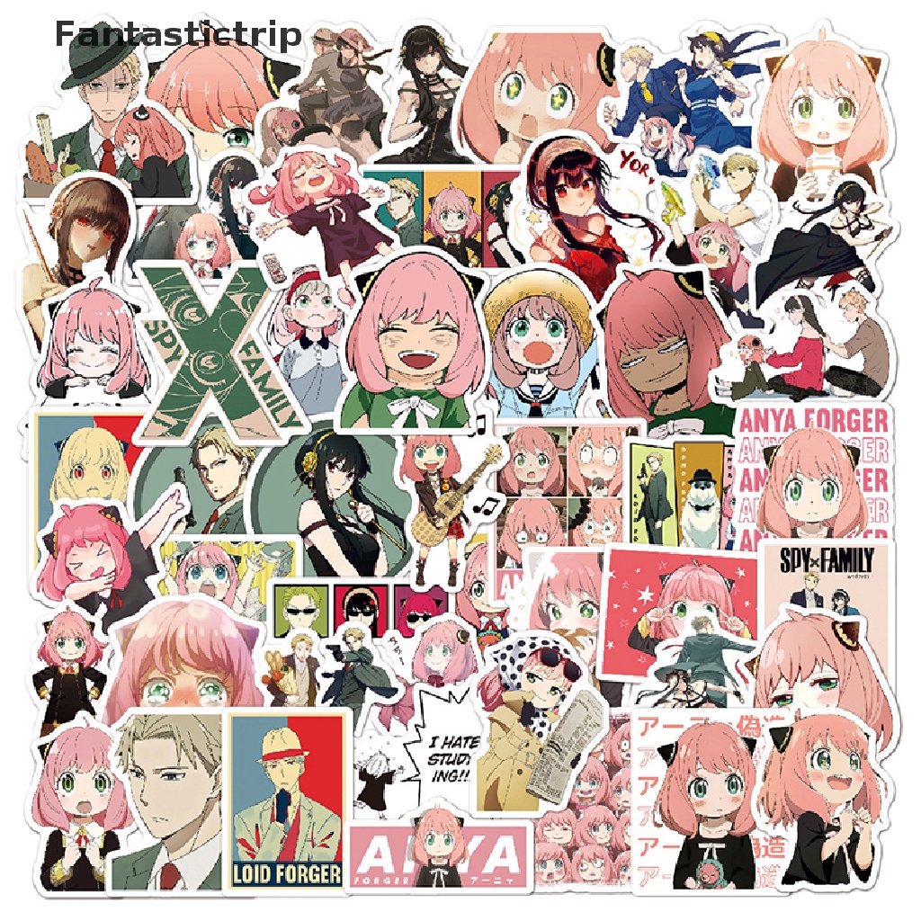 Set 100 Sticker Hoạt Hình SPY x FAMILY Dán Trang Trí