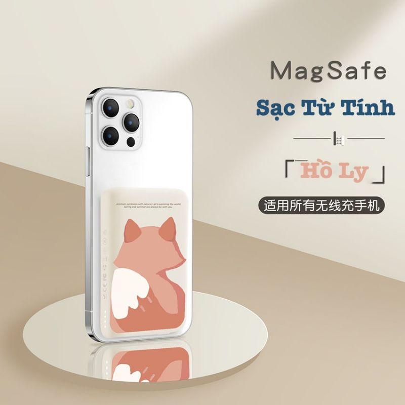 Sạc Dự Phòng Không Dây PD 20W SO.LOVE W12 5000mAh,Sạc không dây từ tính Max 15W