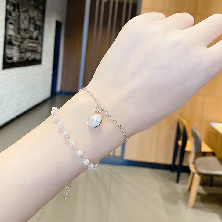 Vòng tay xỏ ngọc trai nhiều kiểu tùy chọn phong cách sang trọng thời trang Hàn Quốc cho nữ