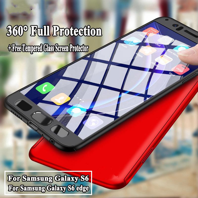 Ốp điện thoại PC cứng màu trơn chống trầy xước cho Samsung Galaxy S6 S7 Edge