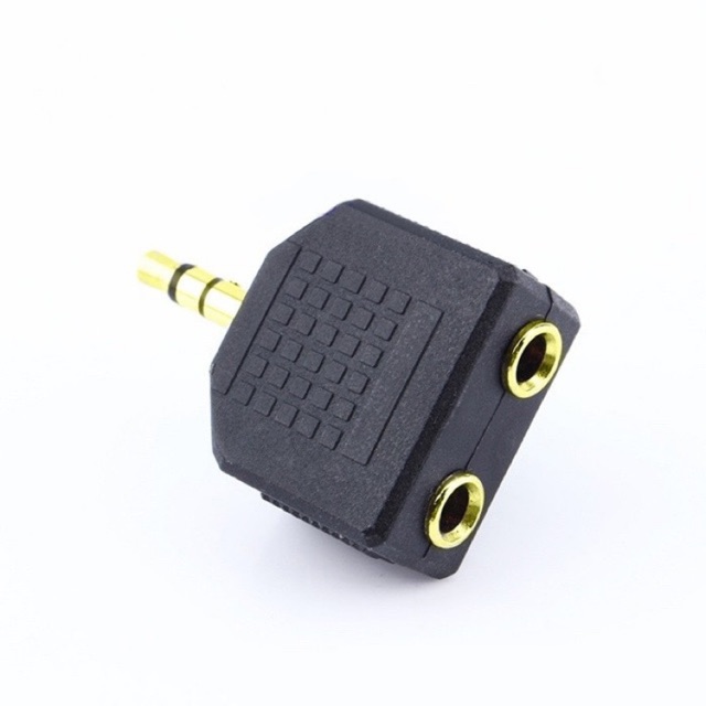 Đầu chia jack loa chuẩn 3,5 từ 1 ra 2