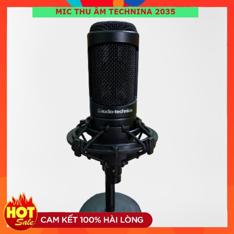 Mic thu âm Audio Technica AT2035 ⚡FREESHIP⚡ Mic thu âm AT2035 Chuyên dành cho ca sĩ chuyên nghiệp, phòng thu âm