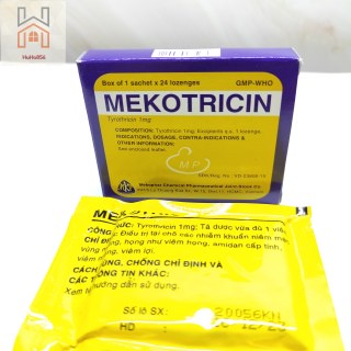 Mekotricin viên ngậm ho hộp 1 gói 24 viên
