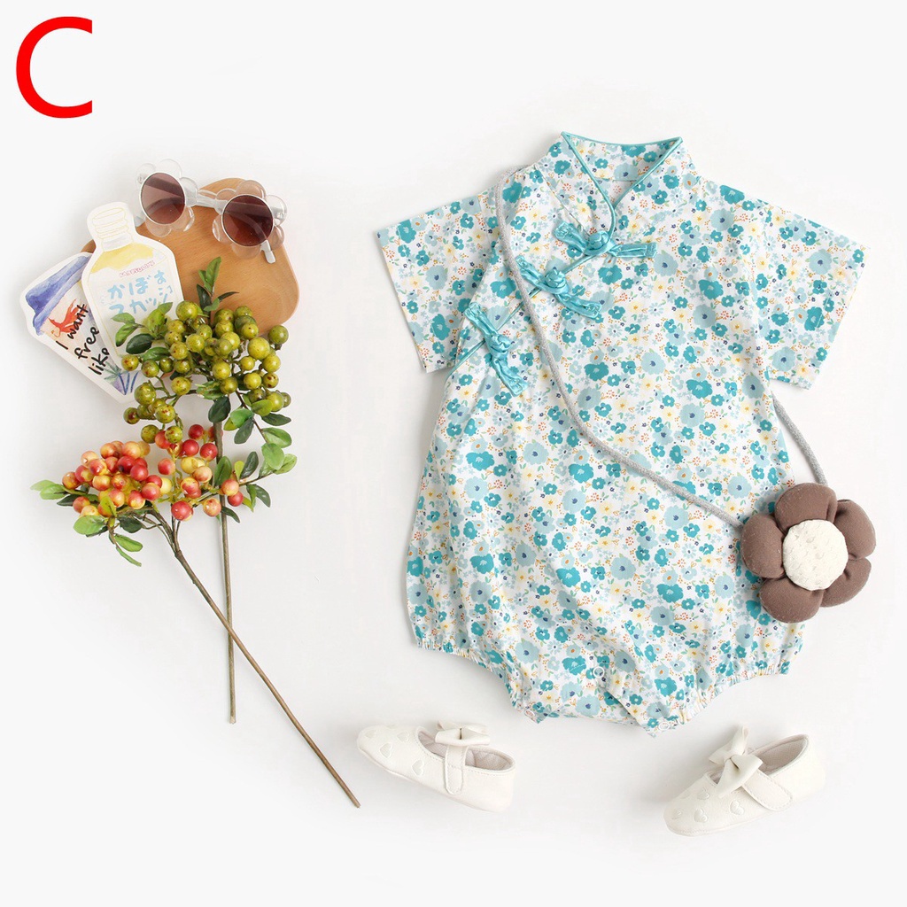 Sanlutoz Summer Flower Baby Girls Bodysuits Cotton Princess