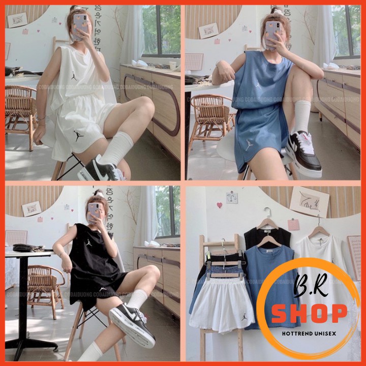 Bộ Jor Bộ Thể Thao Ba Lỗ Set Bộ 3 món Áo quây liền Áo TankTop, Quần Sooc Cá Tính, Năng Động Y Hình