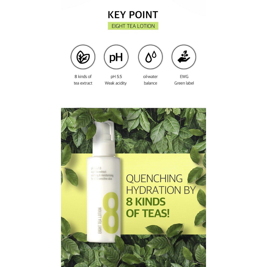 Sữa Dưỡng Từ 8 Loại Trà B.O.M Eight Tea Lotion 120ml