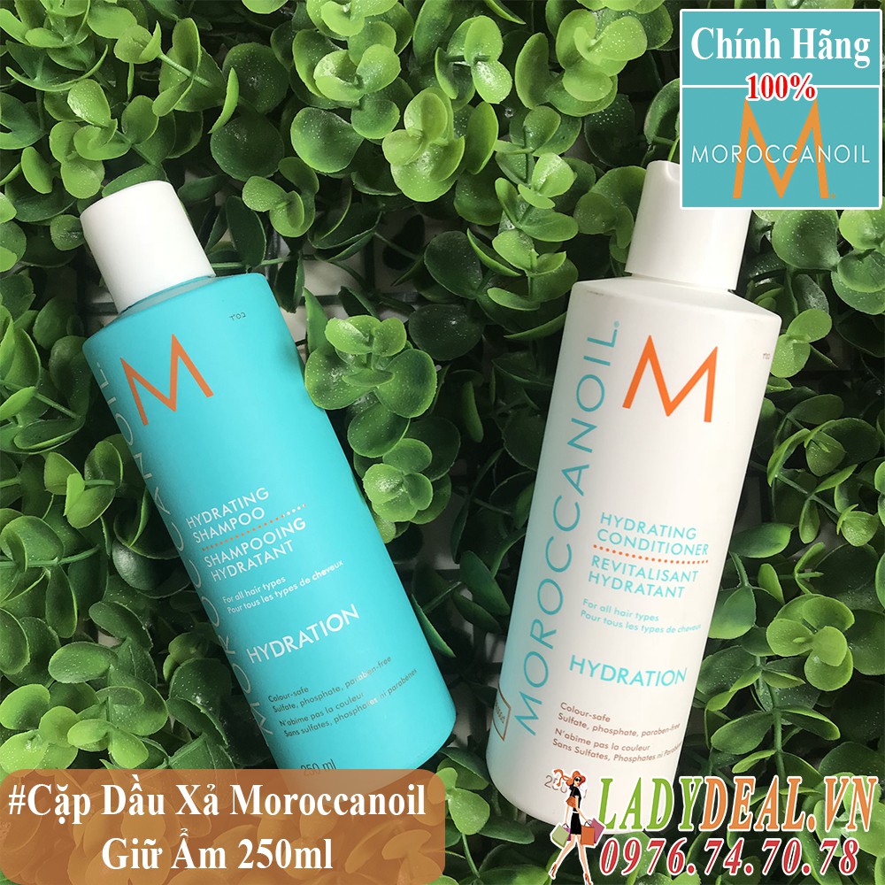 [ MOROCCANOIL CHÍNH HÃNG ] Dầu gội và dầu xả Giữ Ẩm Moroccanoil Hydrating Shampoo &amp; Conditioner 250ml