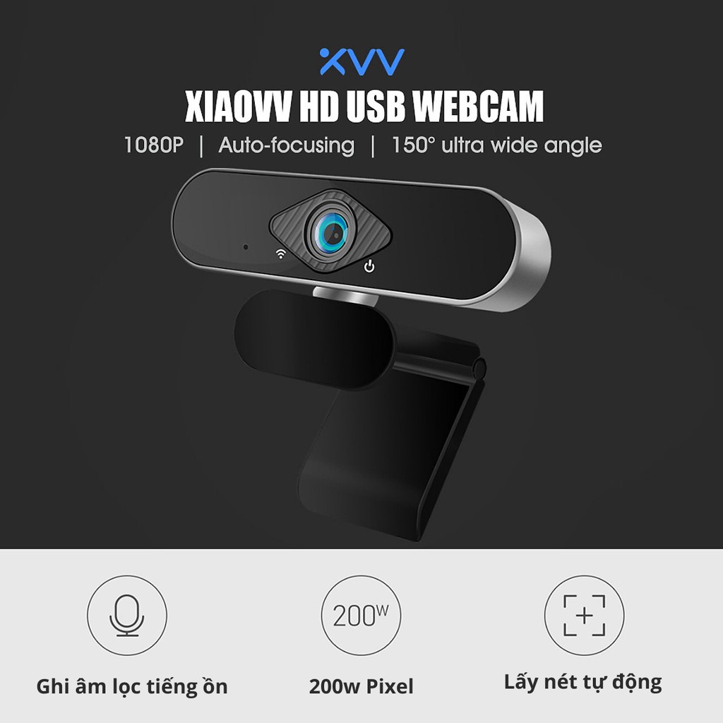 Webcam Xiaomi Youpin Xiaovv 1080P FullHD  XVV-6320S-USB V380 độ nét cao học trực tuyến họp online - VietNam Robotech