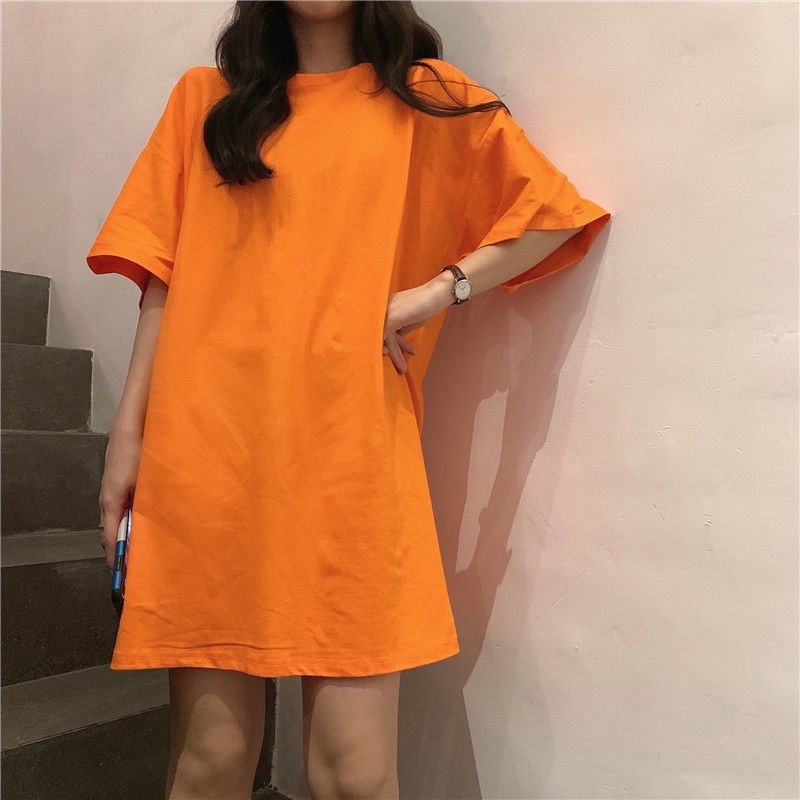 Đầm Ngủ Tay Lửng Dáng Rộng Màu Sắc Ngọt Ngào Thời Trang Mùa Hè Cho Nữ