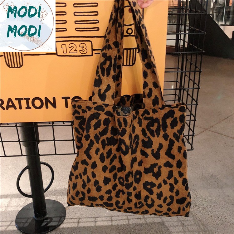 (Freeship từ 50k)MODI MD102- TÚI TOTE HỌA TIẾT DA BEO