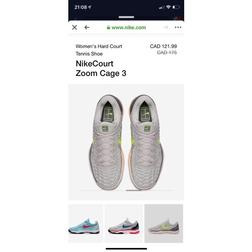 Thanh lý giầy Tennis nữ Nike Zoom Cage 3