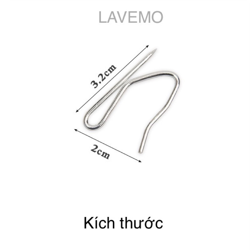 10 Móc Sắt Chữ S LAVEMO Treo Đồ Treo Rèm Bền Chắc Chắn Cho Rèm Vải May Ly Hay May Định Hình MS01