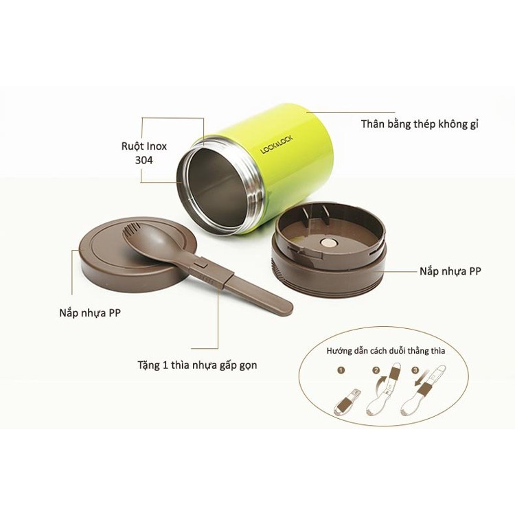 Hộp Giữ Nhiệt Đựng Thức Ăn Lock&Lock New Wave Food Jar LHC8024 [500ML] | BigBuy360 - bigbuy360.vn