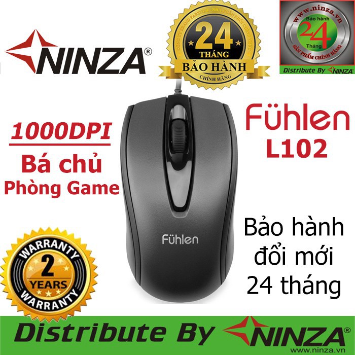 Bộ bàn phím chuột Fulhen L411 L102 NINZA Cam kết chính hãng mới 100% bảo hành 24 tháng lỗi 1 đổi 1 - ARIGATO-L102H