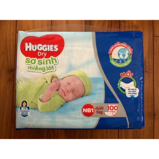 Miếng Lót sơ sinh  Huggies NB2 60, nb1 100