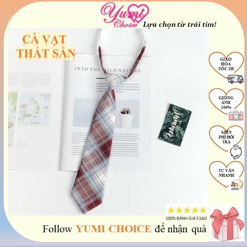 Cà vạt cài cổ thắt sẵn 💥Hàng loại 1💥 Cà vạt nữ thời trang có thể điều chỉnh phù hợp với kích cỡ cổ áo cho nữ
