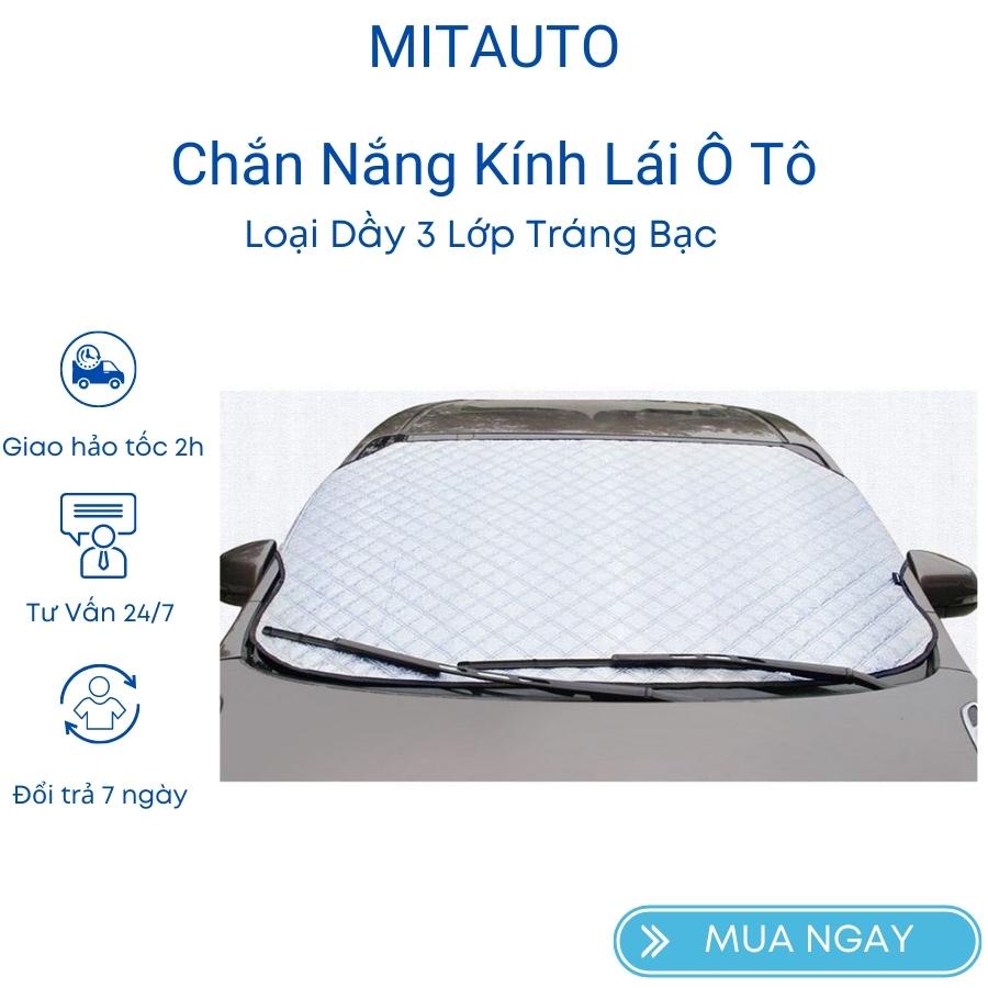 Tấm bạt chắn nắng kính lái ô tô xe hơi loại dầy 3 lớp chống nóng cách nhiệt bảo vệ nội thất hiệu quả kích thước 146x96cm