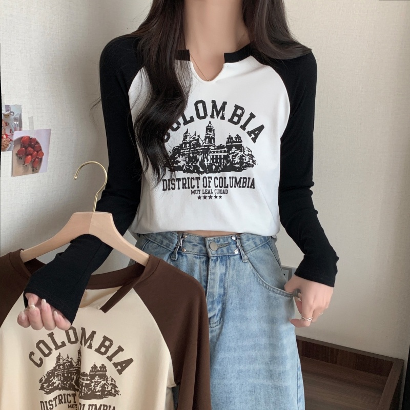 ZHELIHANGFEI Áo Thun Nam Dài Tay Cổ Tròn Thời Trang Hàn