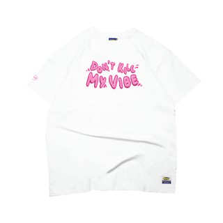 Áo thun form rộng tay lỡ màu trắng Don't Kill My Vibe | Tee Sweet