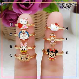 Nhẫn Mạ Vàng 18K Hình Nhân Vật Doraemon Đáng Yêu Cho Bé Ca 005