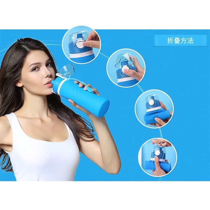 My Friday Bình Nước Silicone 750ml Có Thể Gấp Gọn Tiện Dụng Cho Người Lớn Và Trẻ Em