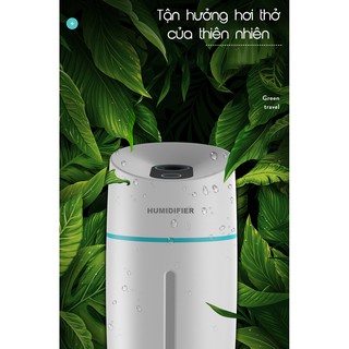 Máy Phun Sương, Xông Tinh Dầu Khử Mùi Tạo Độ Ẩm Không Khí Kết Hợp Đèn Ngủ LEOYSS Dung Tích 250ml