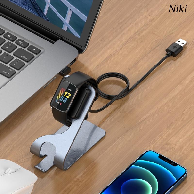 Đế sạc bằng hợp kim nhôm gọn nhẹ cho Fitbit-Luxe/Charge 5