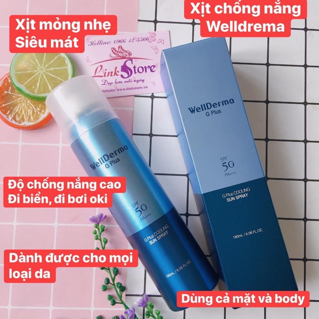 Xịt chống nắng Wellderma Sun Spray