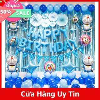 Set sn hình doremon - sinh nhật bé trai, bé gái - bóng doremon - bóng bay sinh nhật bé giá rẻ - phụ kiện trang trí sn