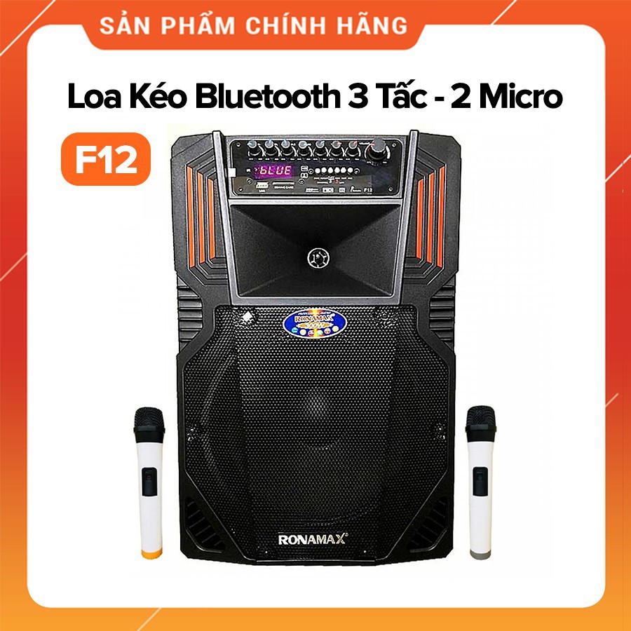  Loa kéo di động,Loa karaoke bluetooth Ronamax T12 F12 N12 K12 H12 bass 30CM - 300W