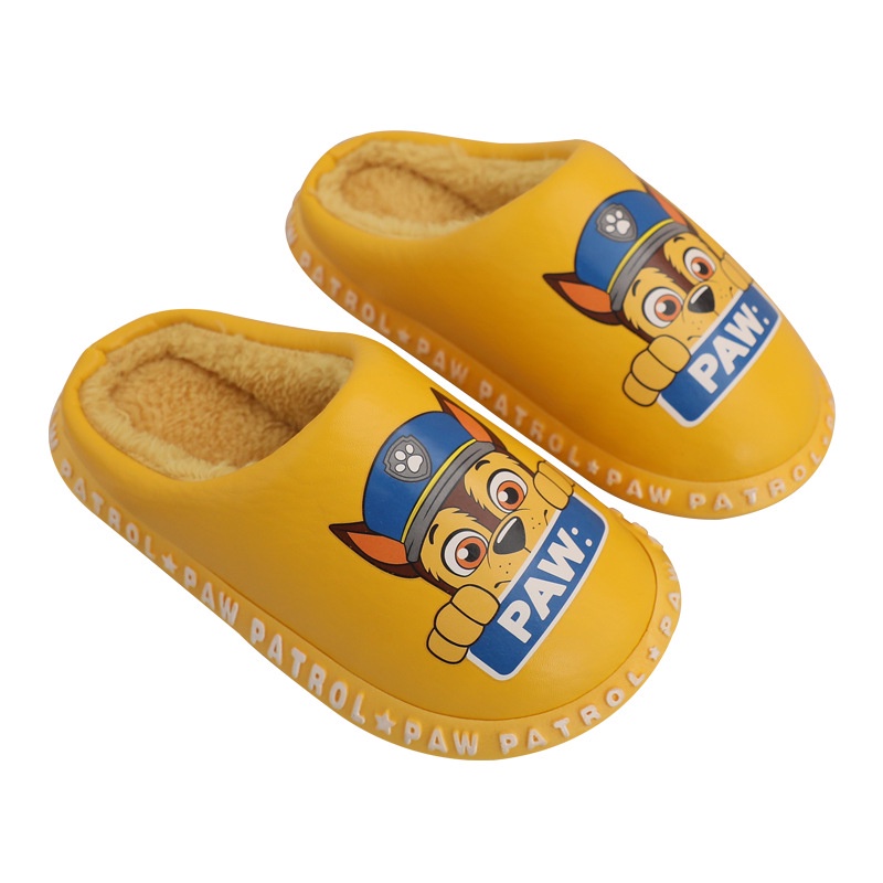 AYUER Dép đi trong nhà bằng cotton đế dày chống trượt chống thấm nước giữ ấm mùa đông hợp thời trang cho bé