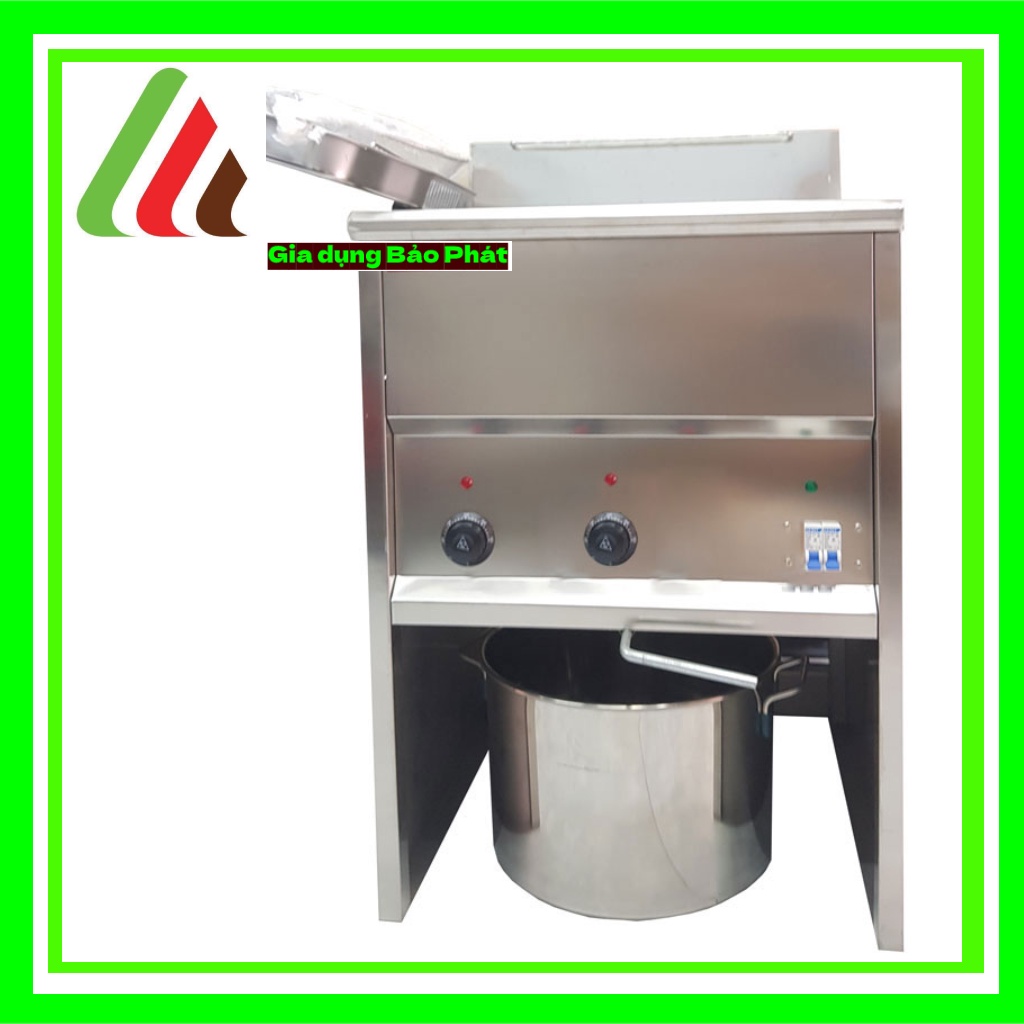 Bếp chiên nhúng điện công nghiệp 30L tách nước có van xả chất lượng tiện dụng - lò chiên ngập dầu