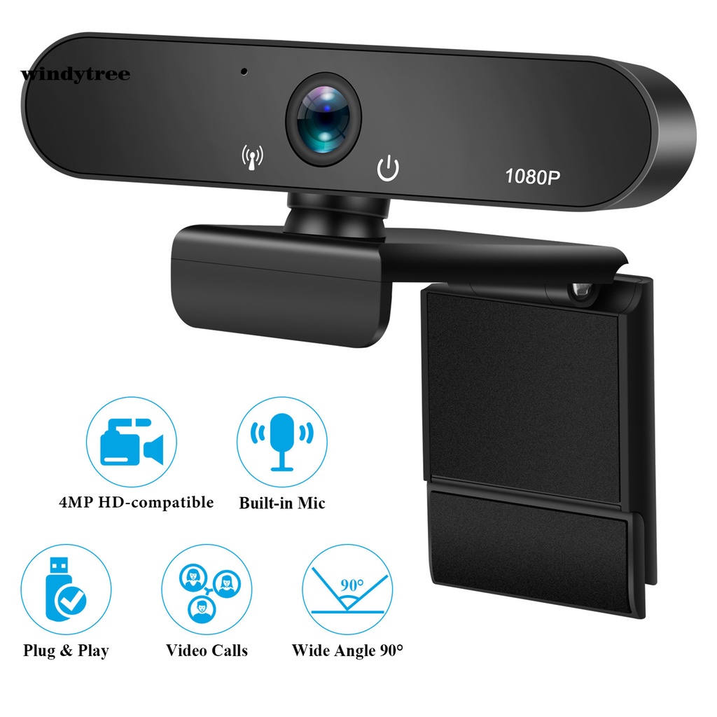 Webcam có thể xoay tầm nhìn đêm 1080P cho máy tính | BigBuy360 - bigbuy360.vn