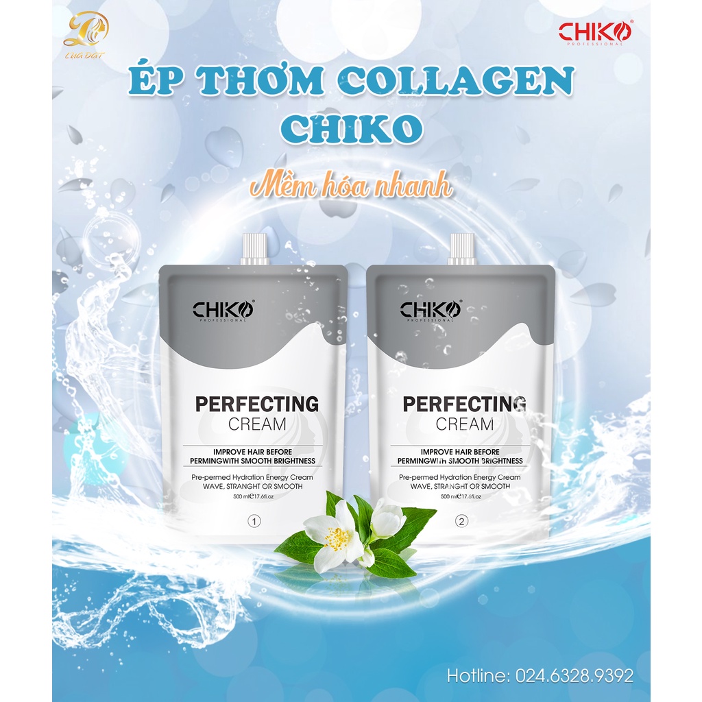 [Giá Salon}Thuốc ép tóc collagen thuốc duỗi tóc thông minh Chiko không mùi hôi 500ml