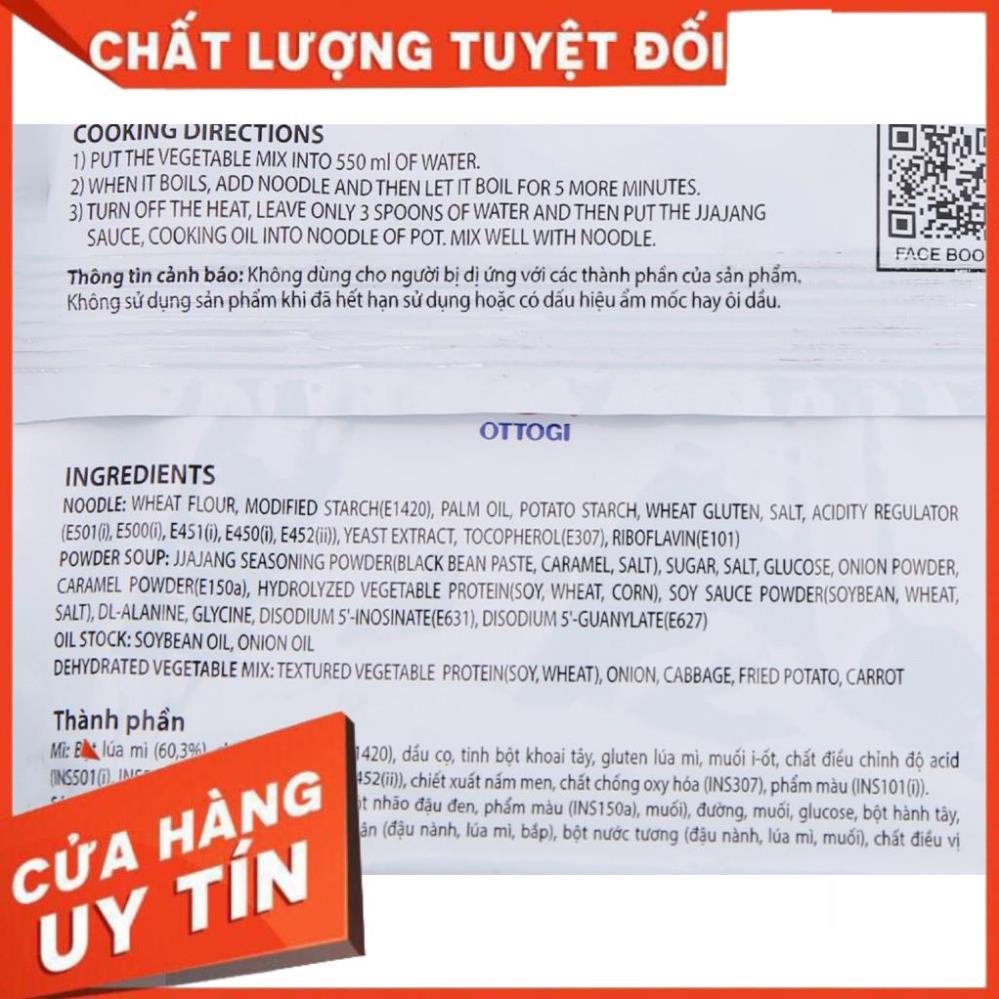 New - Thùng 20 gói Mì tương đen Bắc Kinh Ottogi 135gx20