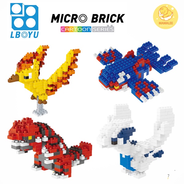 Đồ Chơi Lắp Ráp Lego 3D Hình Pokemon Huyền Thoại Nhiều Mẫu