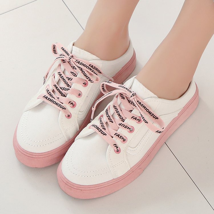 Giày Thể Thao Canvas Nửa Đế Phong Cách Harajuku Hàn Quốc Thời Trang Mùa Hè Hàng Mới 2022 TTH295