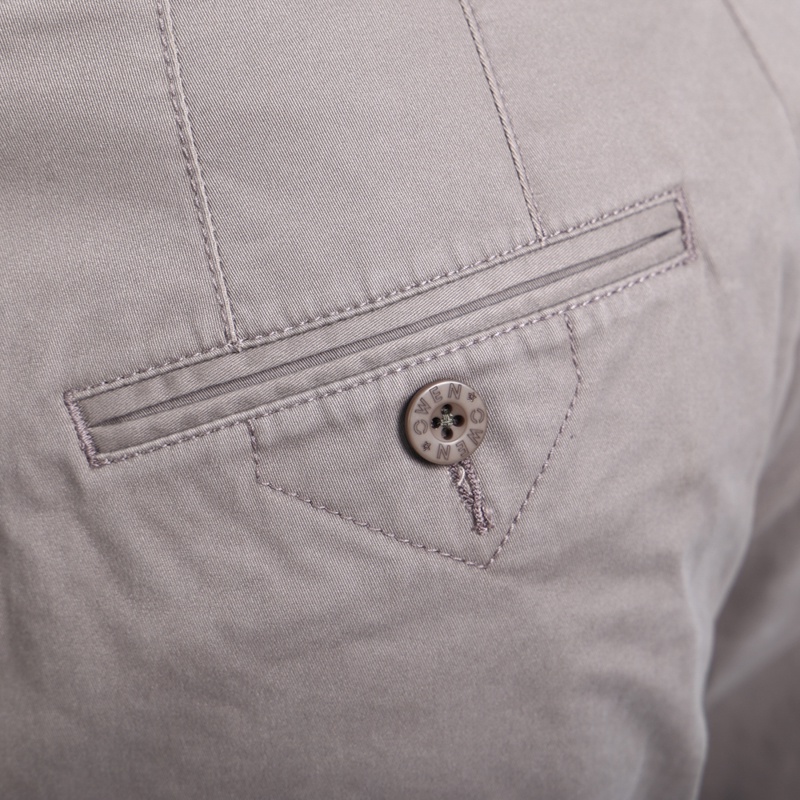 Quần short Nam Owen Cotton Slim Fit Ghi - SK220259