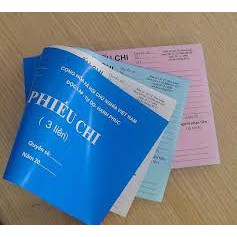 Phiếu thu - phiếu chi 2-3  liên loai dày  đẹp (50 liên/100 tờ)