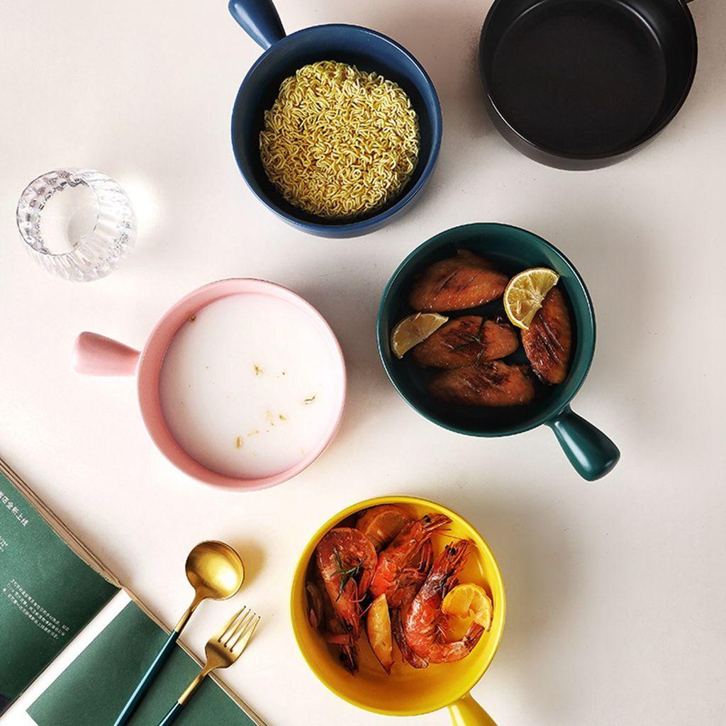 Bát Ăn Mì / Salad / Trái Cây Dung Tích Lớn Có Tay Cầm An Toàn Có Thể Dùng Trong Lò Vi Sóng