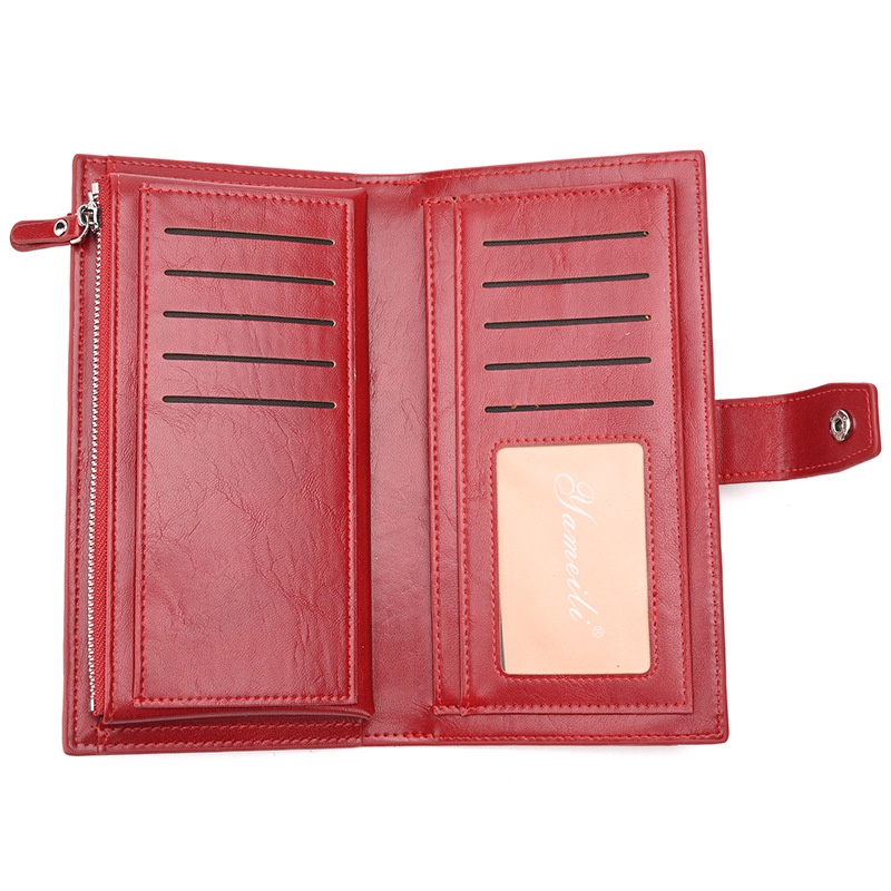 Ví Cầm Tay Dáng Dài Cỡ Lớn Phối Màu Tương Phản Xinh Xắn Cho Nữ